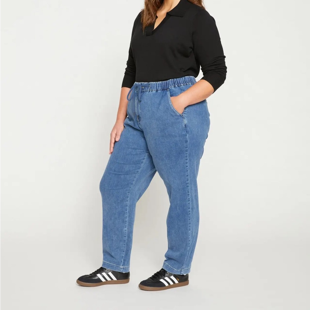 Universal Standard Denim Joggers Drawstring Waist